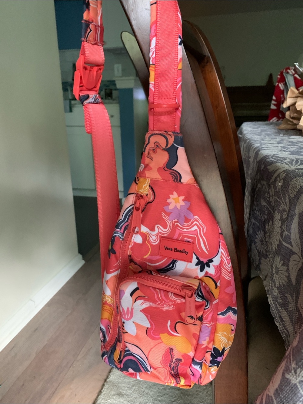 Vera Bradley Reactive Mini Sling Rain Forest Coral